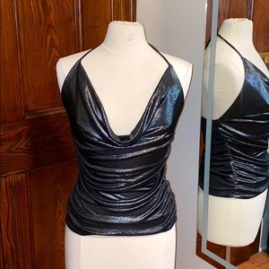 NWT EXPRESS Metallic Halter Top